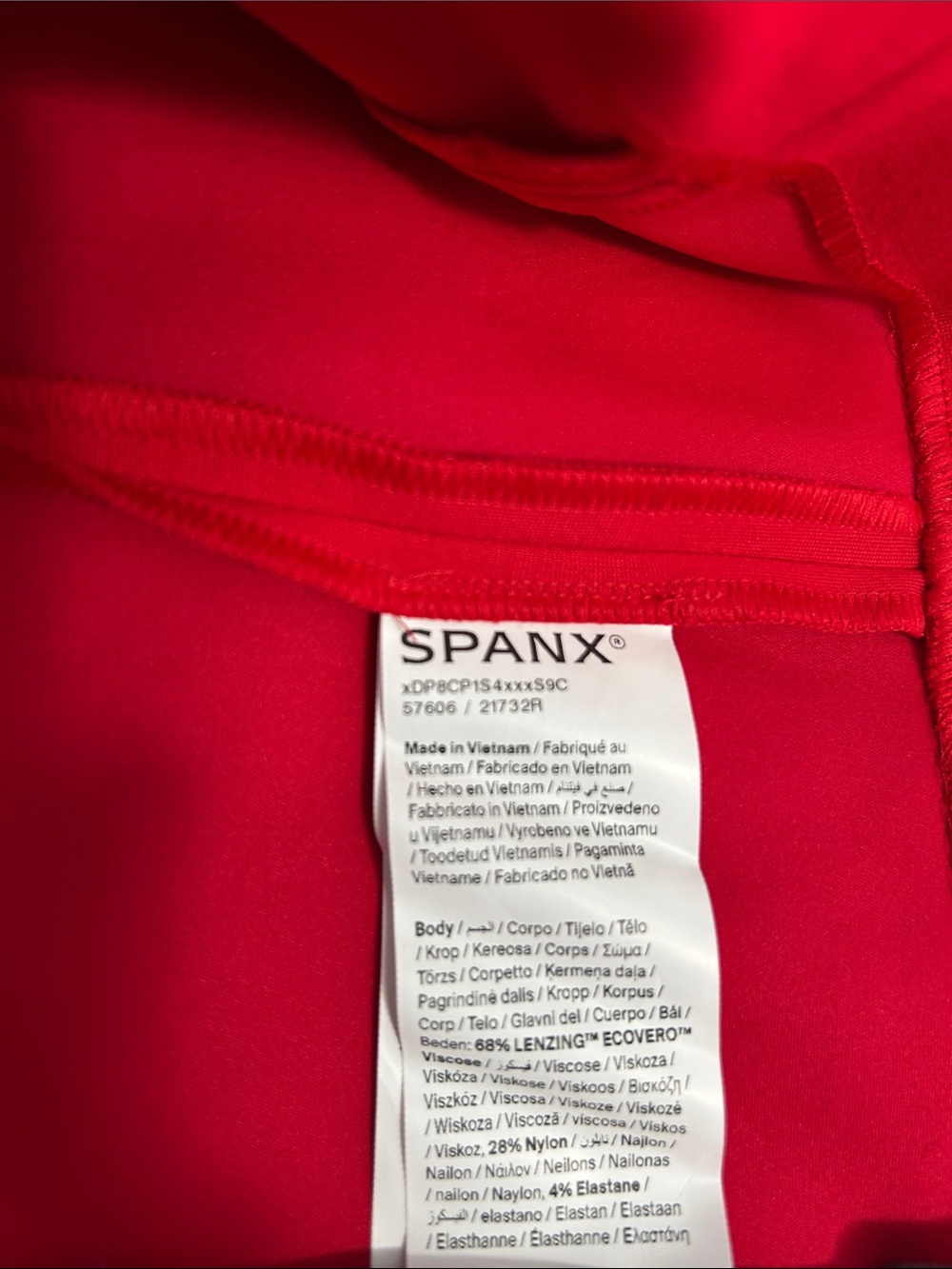 Spanx Large Regular Dress Strapless Ponte Midi Bustier in Spanx Red NWT - Picture 11 of 12